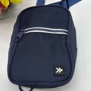 Thread navy blue crossbody nylon travel bag MCB7121P